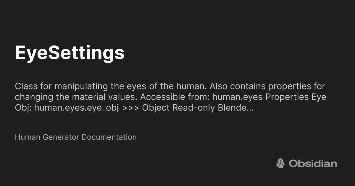 EyeSettings Human Generator Documentation eyesettings-human-generator-documentation